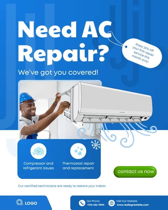 Arte instalação de ar condicionado